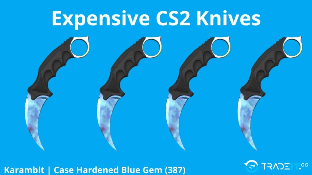 Karambit | Case Hardened Blue Gem (387) - most expensive cs2 knife