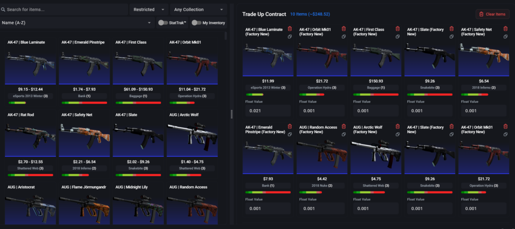 Trade Up calculator